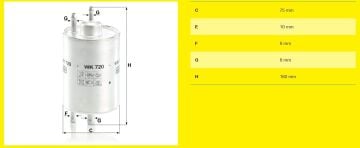 Mercedes C Serisi W203 Kasa C200 Kompressor Benzin Filtresi 2.0 163 Beygir 2001-2006 MANN