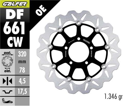 Triumph Tiger 1050 ABS Ön Fren Diski 320 mm 2007-2012 GALFER DALGALI HAREKETLİ ALÜMİNYUM DİSK