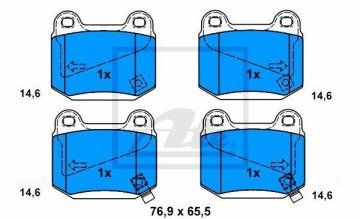 Mitsubishi Lancer Evolution 6 Arka Fren Balatası  ATE