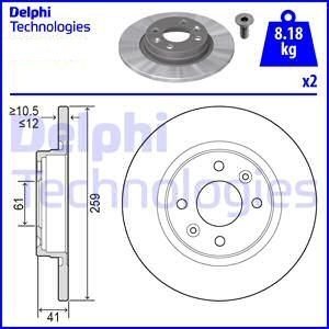 Dacia Sandero Ön Fren Diski ABS'siz Modellere 2008-2013 DELPHI