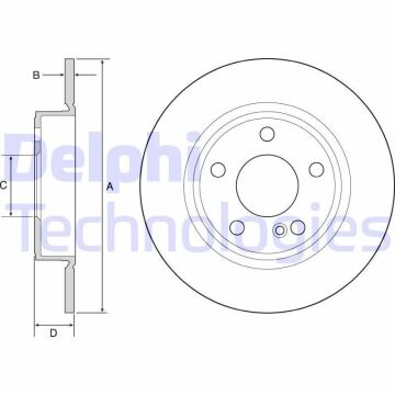 Mercedes B Serisi W246 Kasa B200 Arka Fren Diski 276 mm Çap Standart Paket 2012-2018 DELPHI