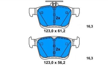 Audi A3 Arka Fren Balatası 1.0 TFSI 115 Beygir 2013-2020 ATE ORIGINAL