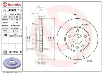 Opel Insignia A Ön Fren Diski 2.0 CDTI 160 Beygir 296 mm Çap 2008-2016 BREMBO