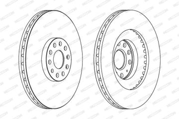 Volkswagen Golf 6 R Ön Fren Diski 345 mm Çap 2009-2012 FERODO
