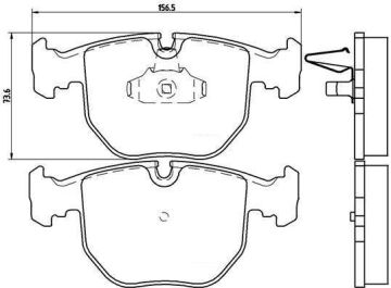 BMW E39 Kasa 540i Ön Fren Balatası 1996-2003 BREMBO