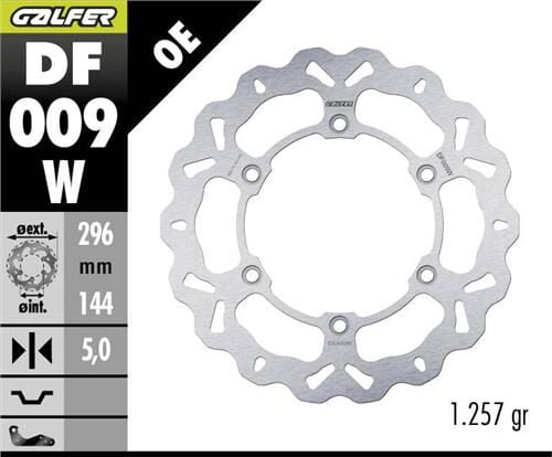 Honda CBF 600 Ön Fren Diski 296 mm 2004-2007 GALFER DALGALI SABİT ÇELİK DİSK