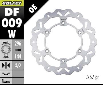 Honda CBF 600 Ön Fren Diski 296 mm 2004-2007 GALFER DALGALI SABİT ÇELİK DİSK