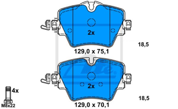 BMW 1 Serisi F40 116d Ön Fren Balatası 1.5 Dizel 116 Beygir 2019 Sonrası ATE ORIGINAL