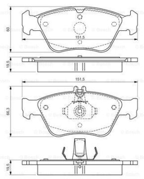 Mercedes 170 Kasa Ön Fren Balatası SLK230 Kompresör 193 Beygir 1996-2004 BOSCH