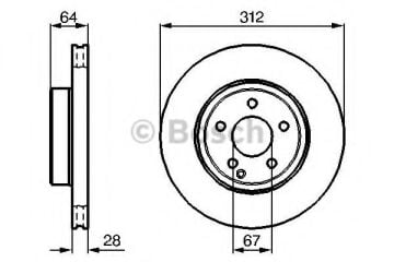 Mercedes CLS Serisi 219 Kasa CLS320 CDI Ön Fren Diski Havalı 312 mm Çap 2005-2011 BOSCH