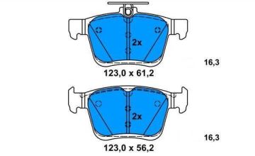 Audi A3 Arka Fren Balatası 1.6 TDI 115 Beygir 2013-2020 ATE ORIGINAL