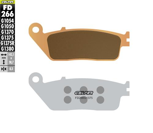 Honda CBF 600 Ön Fren Balatası 2008-2013 ABS'siz Modellere GALFER SİNTER METAL SERAMİK SPORT