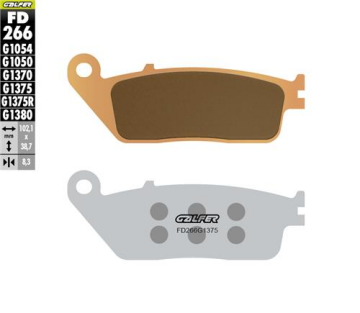 Honda CBF 600 Ön Fren Balatası 2008-2013 ABS'siz Modellere GALFER SİNTER METAL SERAMİK SPORT