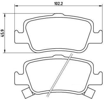 Toyota Corolla Arka Fren Balatası 1.4 Dizel D4D 2013-2018 BREMBO
