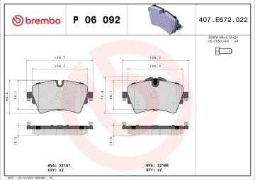 BMW X1 Seri F48 LCI Ön Fren Balatası 16d sDrive 116 Beygir 2019-2022 BREMBO