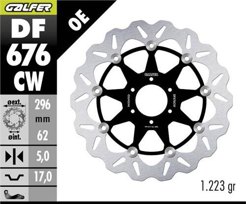 HONDA GOLDWING GL 1800 Ön Fren Diski 296 mm 2001-2005 GALFER DALGALI HAREKETLİ ALÜMİNYUM DİSK