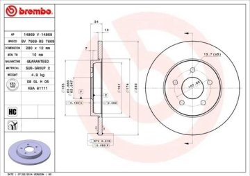 Jaguar X-Type Arka Fren Diski 2001-2009 BREMBO