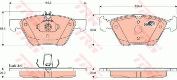 Mercedes 210 Kasa Ön Fren Balatası E320 CDI 197 Beygir 1996-2002 TRW