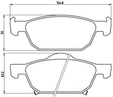 Honda Civic Ön Fren Balatası 1.5 Turbo Hatchback FK7 2017 Sonrası BREMBO