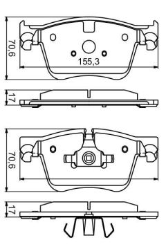 Citroen C5 Aircross Ön Fren Balatası 1.5 BlueHDi 130 Beygir 2018-2021 BOSCH