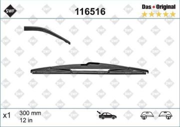 Citroen C4 Arka Silecek 30 cm 2005-2010 SWF