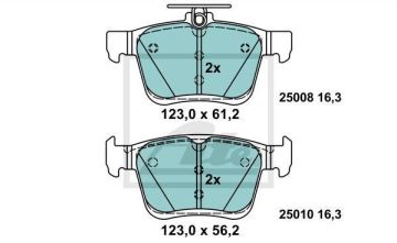 Audi A3 Seramik Arka Fren Balatası 1.4 TFSI 125 Beygir 2013-2020 ATE SERAMİK