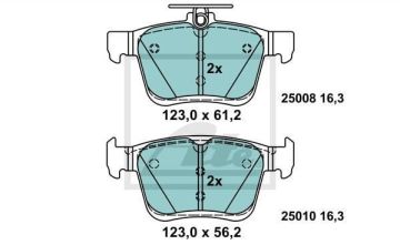 Audi A3 Seramik Arka Fren Balatası 1.4 TFSI 140 Beygir 2013-2020 ATE SERAMİK