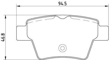 Peugeot 207 GT Arka Fren Balatası 1.6 16V 150 Beygir 2006-2008 BREMBO