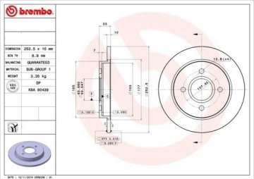 Ford Focus 1 Arka Fren Diski 253 mm Çap 1999-2004 BREMBO