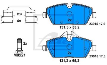 BMW 1 Serisi E87 120i Ön Fren Balatası 2006-2007 5 Kapılı ATE ORIGINAL