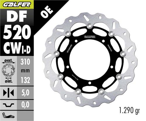 YAMAHA XTZ 1200 ZE Super Tenere ABS Ön Fren Diski 310 mm 2014 2021 Arası GALFER DALGALI HAREKETLİ ALÜMİNYUM DİSK