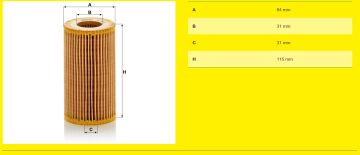 Mercedes C Serisi W203 Kasa C220 CDI Yağ Filtresi 2.2 Dizel 143 Beygir 2001-2006 MANN