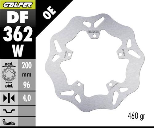 Vespa Sprint 150 Ön Fren Diski 200 mm 2015 2024 Arası GALFER DALGALI SABİT ÇELİK DİSK
