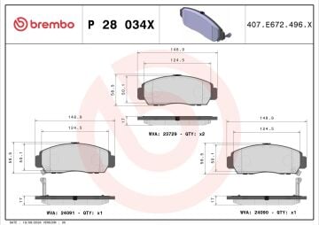 Honda Civic 8 Sedan FD6 Performanslı Ön Fren Balatası 2006-2011 BREMBO XTRA