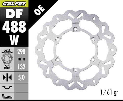 YAMAHA XVS 1100 Drag Star Ön Fren Diski 298 mm 1999 2011 Arası GALFER DALGALI SABİT ÇELİK DİSK