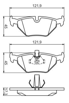 BMW 5 Serisi E39 525i Arka Fren Balatası 1996-2003 BOSCH