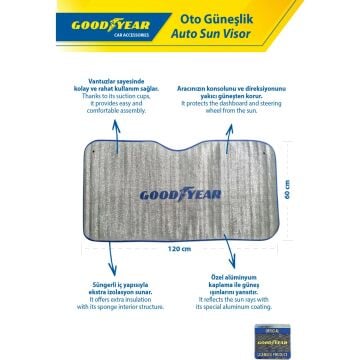 Anti-Uv Oto Güneşlik Ön Cam GOODYEAR