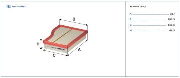 Mercedes B Serisi W247 Kasa B180 Hava Filtresi 1.3 136 Beygir 2018 Sonrası FILTRON