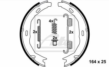 Mercedes C Serisi W204 Kasa C220 El Fren Balatası Yaylı Tip 2007-2013 ATE ORIGINAL