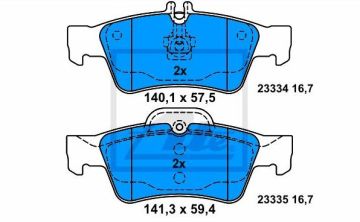 Mercedes S Serisi 221 Kasa Arka Fren Balatası S320 / S350 / S400 / S500 2006-2012 ATE ORIGINAL