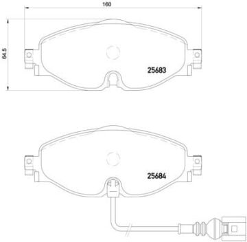 Skoda Octavia 3 Performanslı Ön Fren Balatası 1.4 TSI 288 mm Disk İçin 2013-2020 BREMBO XTRA