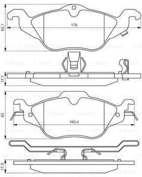 Opel Astra G Ön Fren Balatası 1.7 DTI 16V 1998-2004 BOSCH