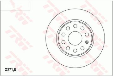 Skoda Superb Arka Fren Diski 1.6 TDI 272 mm Çap 2008-2014 TRW
