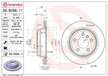 BMW 4 Serisi F33 428i Arka Fren Diski 300 mm Çap 2014-2020 BREMBO