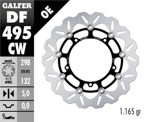 YAMAHA Niken 850 Ön Fren Diski 298 mm 2018 Sonrası GALFER DALGALI HAREKETLİ ALÜMİNYUM DİSK