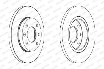 Peugeot 206 Ön Fren Diski 1.4i 75 Beygir 247 mm Çap Düz Tip 1998-2006 FERODO