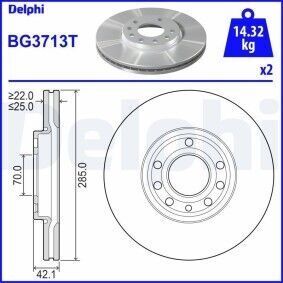 Opel Vectra C Ön Fren Diski 1.9 CDTI 2002-2008 DELPHI