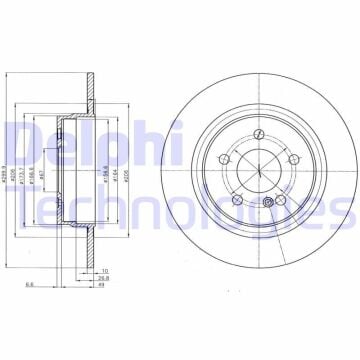 Mercedes C Serisi W204 Kasa C180 Arka Fren Diski 300 mm Çap AMG Spor Paket İçin 2007-2013 DELPHI