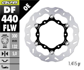 YAMAHA XV950R Ön Fren Diski 300 mm 2014 2020 Arası GALFER DALGALI HAREKETLİ ÇELİK DİSK