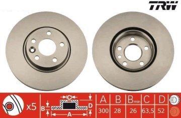 Ford Mondeo 4 Ön Fren Diski 2.0 16V 300 mm Çap 2007-2013 TRW